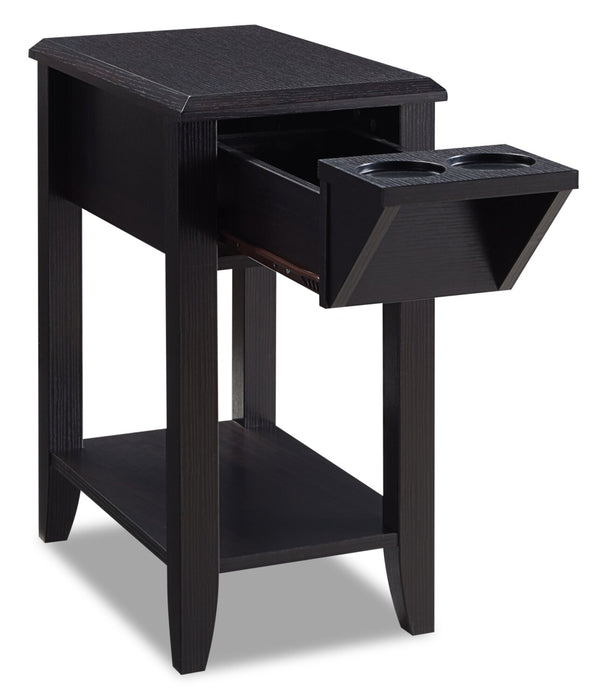 Torry 11.5\" Chairside Table with Drawer - Red Cocoa