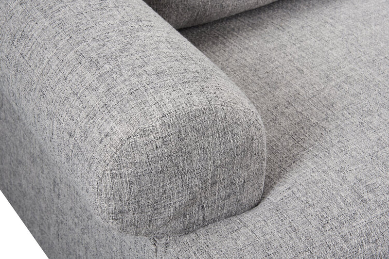 Made in Canada Customizable Sofa Lab Roll 86\" Linen-Look Fabric Sofa Bed with Rolled Arms - Luna Domino Grey