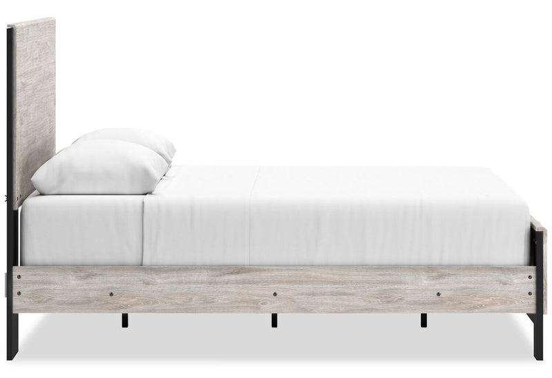 Zen Panel Bed, Light Grey - Queen Size