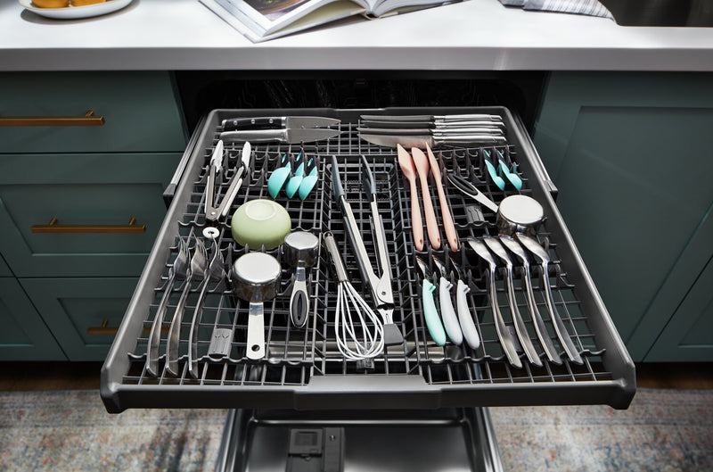 Whirlpool 24\" 51 dBA Built-In Top-Control Dishwasher with Third Rack - Fingerprint Resistant Stainless Steel - WDT730HAMZ