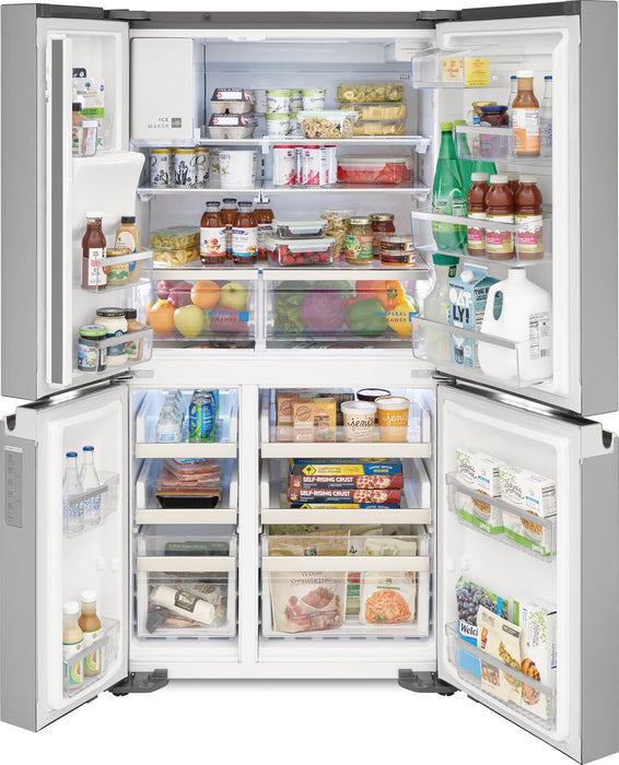Frigidaire Gallery 36\" 21.5 Cu. Ft. Counter-Depth 4-Door Refrigerator - Smudge-Proof® Stainless Steel - GRQC2255BF