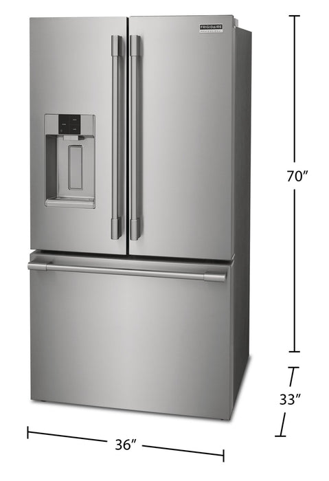 Frigidaire Professional 36\" 27.8 Cu. Ft. Standard-Depth French-Door Refrigerator - Smudge-Proof® Stainless Steel - PRFS2883AF
