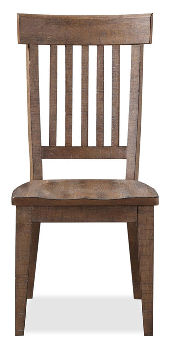 Cedar 6pc Dining Set with Table, Bench & 4 Chairs, Pine Wood, Trestle-Base, 72.07\"W - Brown