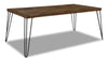Woodland 23.4\" Rustic Coffee Table - Brown Oak Finish with Metal Legs