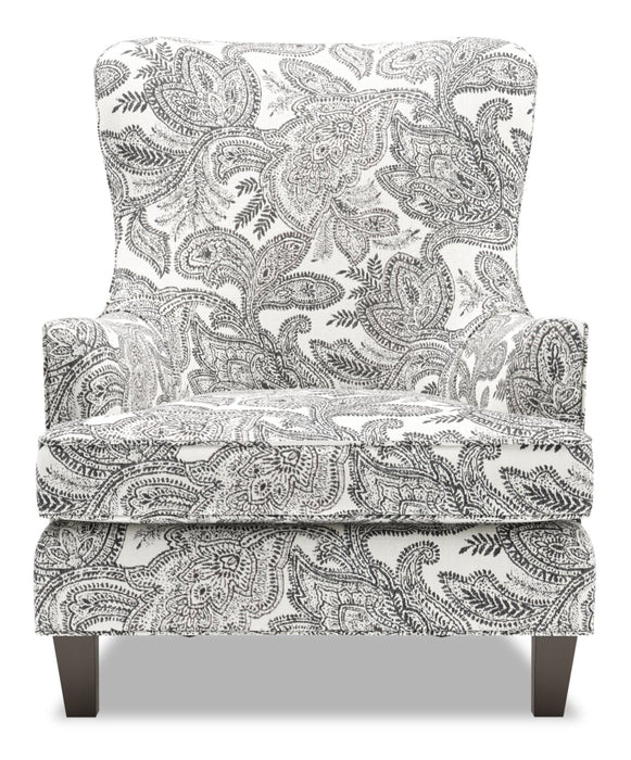 Made in Canada Sofa Lab Customizable Wingback 32\" Fabric Accent Chair - Dalmatian Multicolour