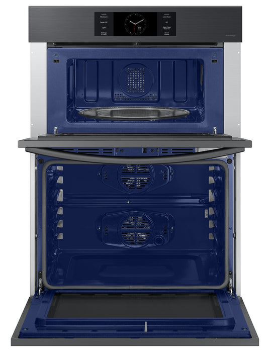 Samsung 30\" 7 Cu. Ft. Electric Micowave Combination Wall Oven - Matte Black Steel - NQ70CG700DMTAA