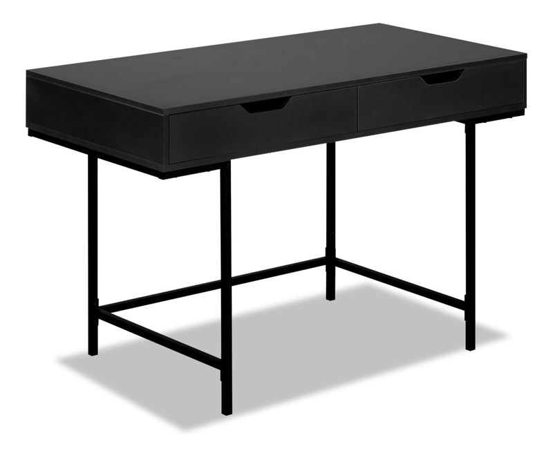 Butler 47.25\" Office Desk with 2-Drawers - Black