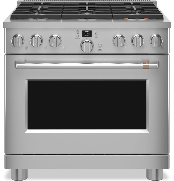 Cafe 5.7 Cu. Ft. Smart Dual Fuel Range with True European Convection and Self Clean Racks - Stainless Steel - C2Y366P2TS1