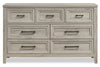 ["Lara Bedroom 7-Drawer Dresser, 60.6\"W x 38\"H - Antique Grey"]