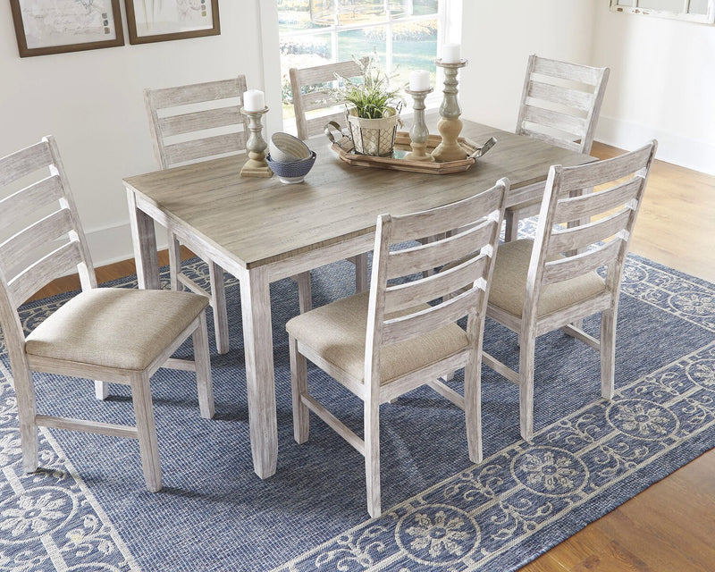 Koda 7pc Dining Set with Table & 6 Chairs, 59.9\"W - White