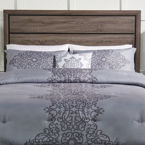 Arista 4-Piece Full/Queen Comforter Set - Grey