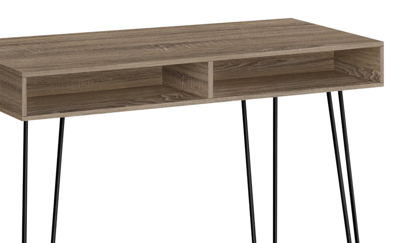 Ezra 40\" Office Desk with Cubbyholes - Taupe