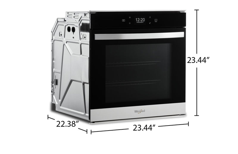 Whirlpool 24\" 2.9 Cu. Ft. Electric Single Wall Oven with True Convection - Fingerprint Resistant Stainless Steel - YWOS52ES4MZ