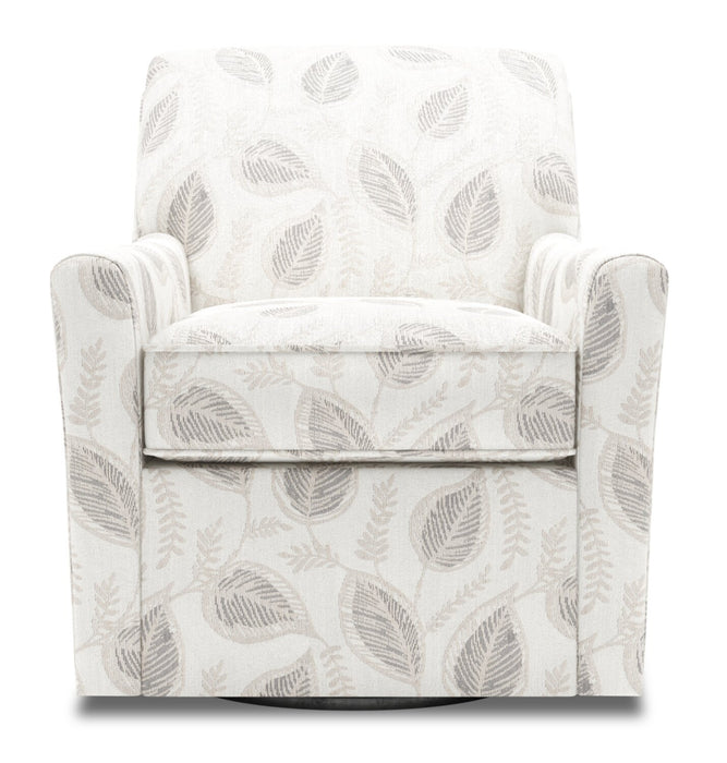 Made in Canada Sofa Lab Customizable Swivel 31\" Fabric Accent Chair - Prairie Multicolour