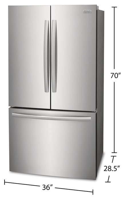 Frigidaire Gallery 36\" 28.8 Cu. Ft. Standard-Depth French-Door Refrigerator - Smudge-Proof® Stainless Steel - GRFN2853AF
