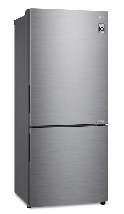 LG 28\" 15 Cu. Ft. Bottom-Mount Counter-Depth Refrigerator - Platinum Silver - LBNC15251V