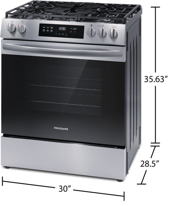 Frigidaire 5.1 Cu. Ft. Gas Range With Quick Preheat and Five Burner Cooktop - Stainless Steel - FCFG3062AS