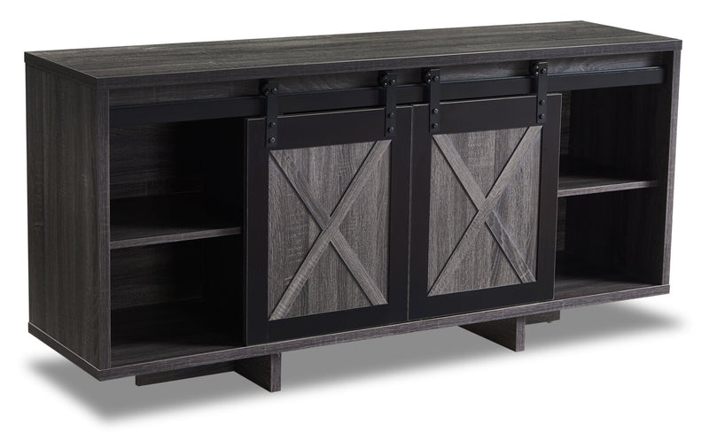 Royce 58\" Modern TV Stand with Storage and Cable Management for TVs up to 65\"- Distressed Grey