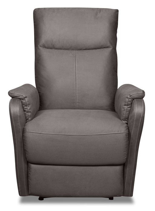 Eva 29.5\" Faux Suede Power Reclining Chair - Dark Grey