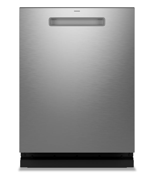 Profile 24\" 44 dBA Built-In Top-Control Smart Dishwasher with Piranha Hard Food Disposer - Stainless - PDP715SYVFS
