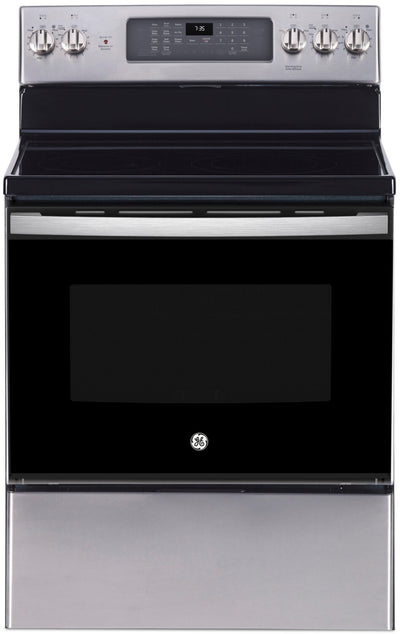 GE 5 Cu. Ft. Freestanding Electric Range with No-Preheat Air Fry - JCB840STSS 