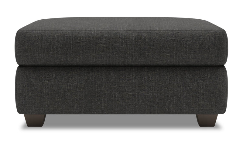 Made in Canada Customizable Sofa Lab The Trunk 39\" Linen-Look Fabric Storage Ottoman - Luna Kohl Grey