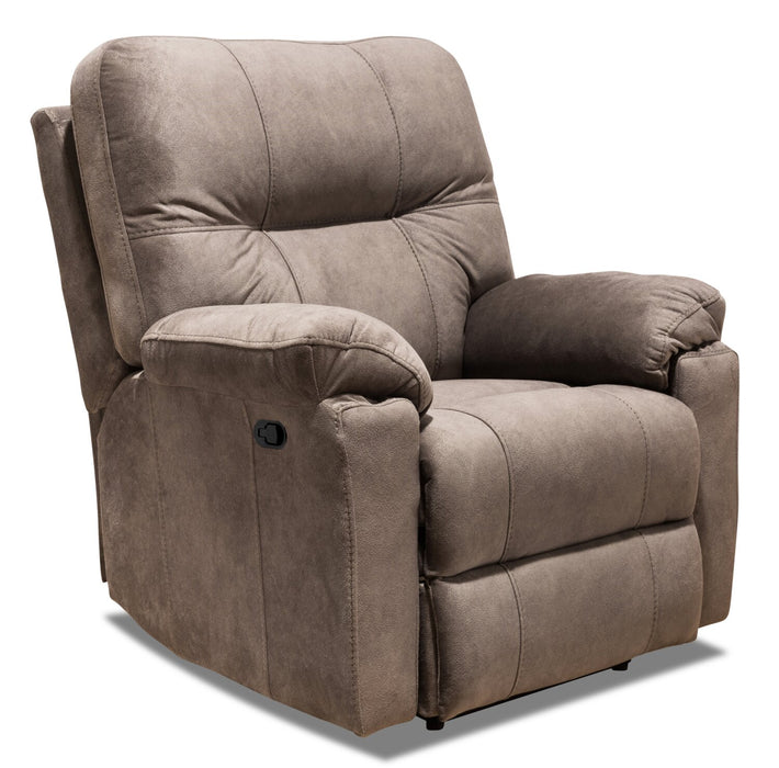 Made in Canada Gybson 38\" Fabric Glider Reclining Chair -  Latte Brown