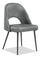 ["Kort & Co. Bay Dining Chair with Vegan Leather Fabric, Metal - Grey"]
