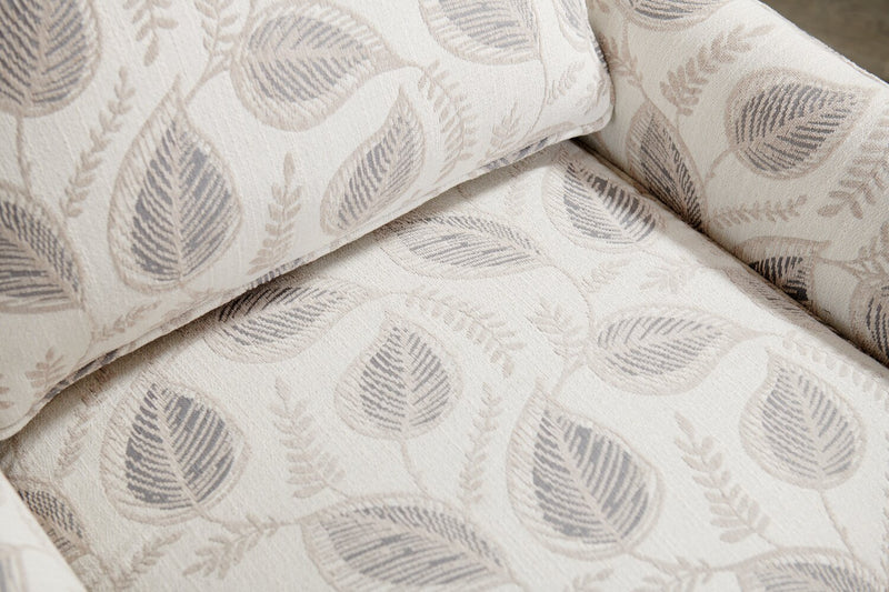 Made in Canada Sofa Lab Customizable Club 29\" Fabric Accent Chair with Wood Legs - Prairie Multicolour