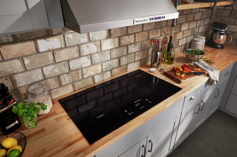 KitchenAid 36\" 5-Element Electric Cooktop - Black - KCES956KBL