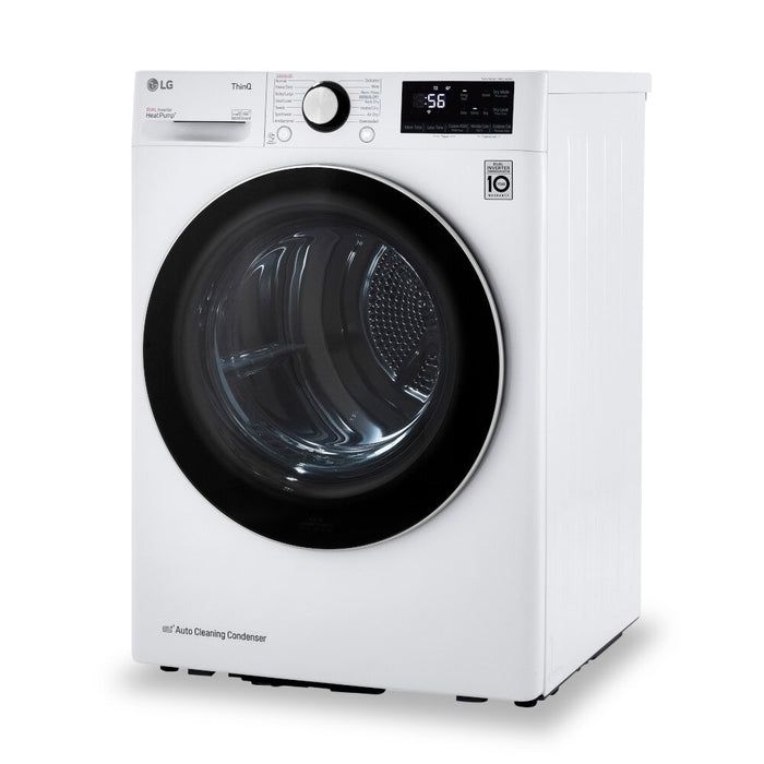 LG 24\" 4.2 Cu. Ft. Smart Heat Pump Dryer - White - Stackable - DLHC1455W