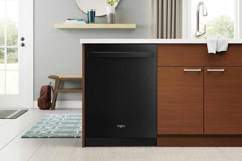 Whirlpool 24\" 47 dBA Built-In Top-Control Dishwasher with Third Rack - Black - WDT750SAKB