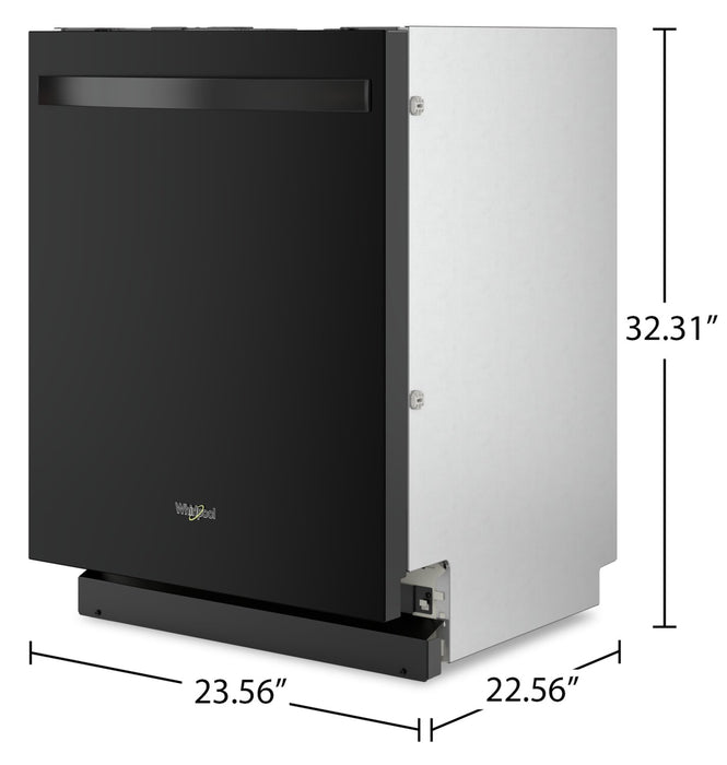Whirlpool 24\" 44 dBA Built-In Top-Control Dishwasher - Black - WDT550SAPB