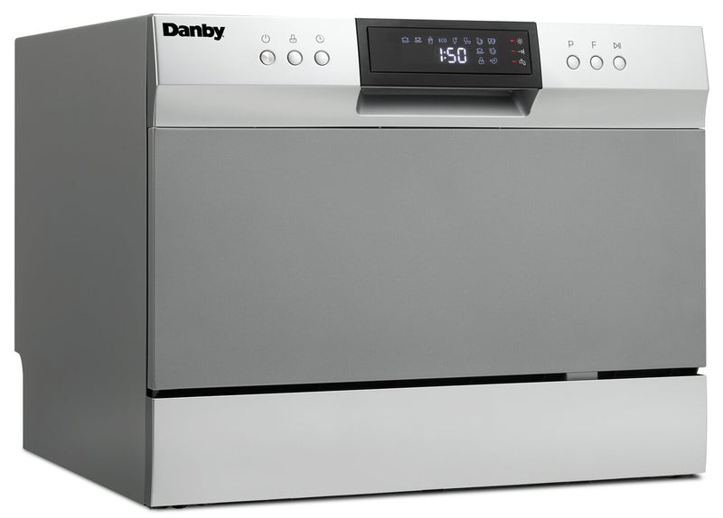 Danby 21.7\" 54 dBA  Front-Control Dishwasher - Silver - DDW631SDB