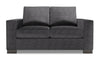 Made in Canada Customizable Sofa Lab Track  62\" Chenille Fabric Loveseat with Track Arms - Luxury Charcoal Grey