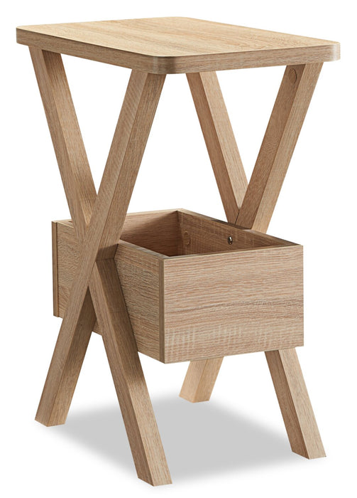 Torry 11.5\" Chairside Table with Cubby - Taupe