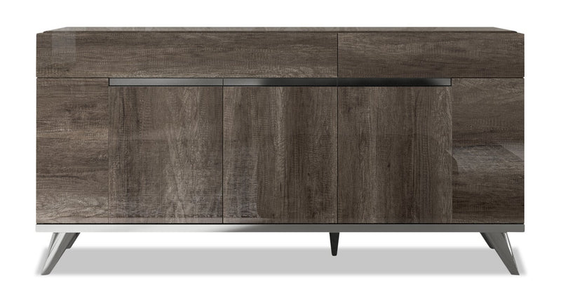 Gino Dining Server with Storage - Made in Italy, Modern, 65\"W - Brown