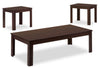 Kiana 44\" Modern 3-Pack Coffee + 2 End Tables - Espresso 