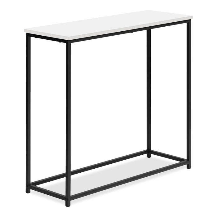 Alma 31.5\" Modern Sofa Table - White with Black Metal Frame