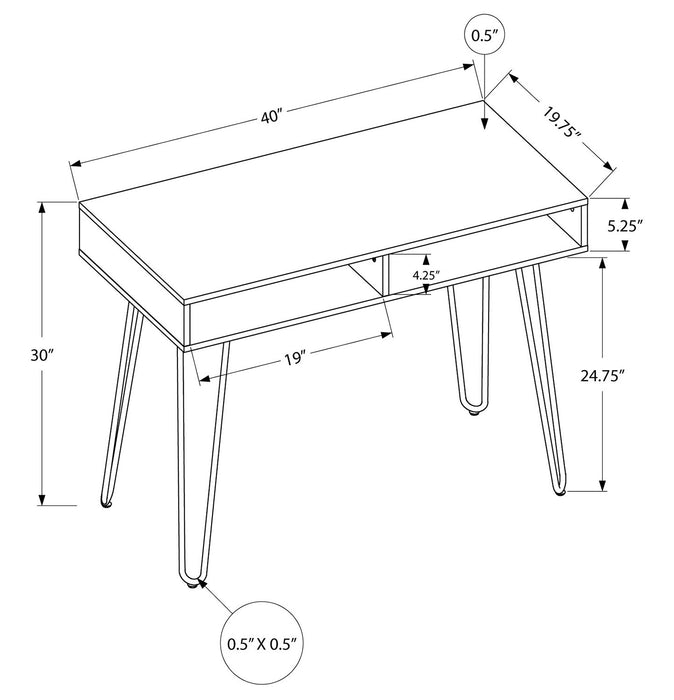 Ezra 40\" Office Desk with Cubbyholes - Taupe