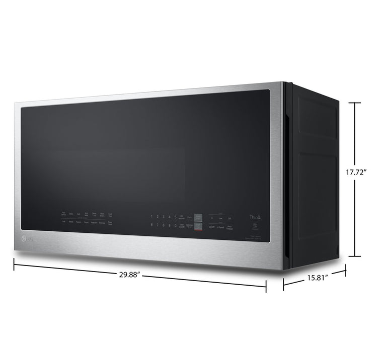 LG 2 Cu. Ft. Over-the-Range Microwave with EasyClean® and Sensor Cooking - Smudge Proof Stainless Steel - MVEL2033F