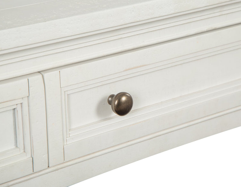 Heron Cove 50\" Traditional Sofa Table with Storage and Shelf - White Pine