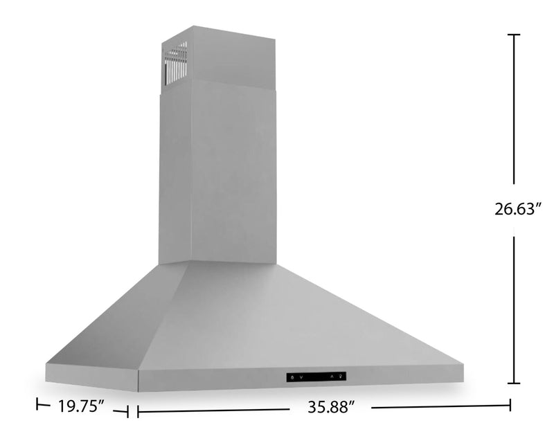 Thor Kitchen 36\" Wall-Mount Pyramid Range Hood - ARH36P