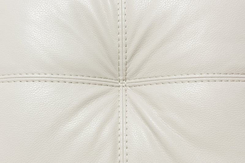 Made in Canada Addison 2-Piece Left-Facing Leather-Look Fabric Sectional with Removable Seat Cushions - Beige