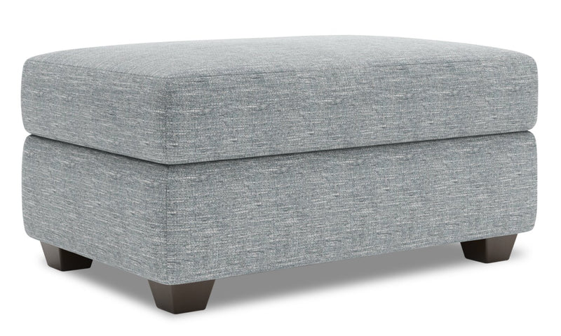 Made in Canada Customizable Sofa Lab The Trunk 39\" Linen-Look Fabric Storage Ottoman - Luna Pewter Grey