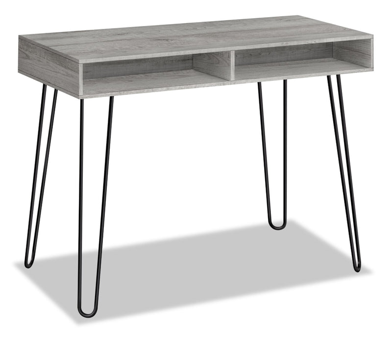 Ezra 40\" Office Desk with Cubbyholes - Grey
