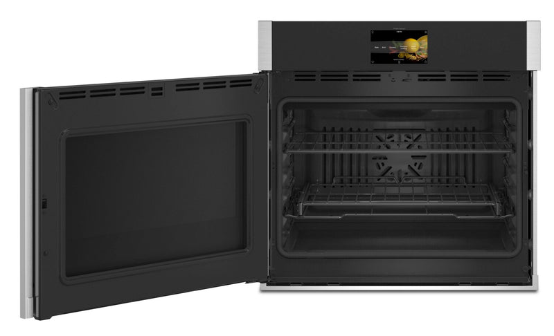Profile 30\" 5 Cu. Ft. Electric Wall Oven with True European Convection with Direct Air - Stainless - PTS700LSNSS