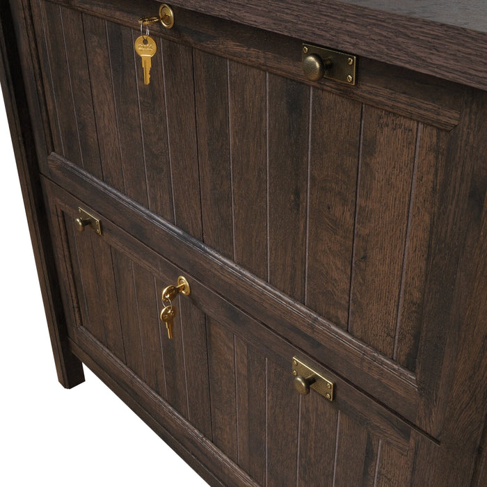 Retta 33.39\" 2-Drawer Lateral Filing Cabinet - Coffee Oak 