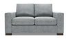 Made in Canada Customizable Sofa Lab Track  62\" Linen-Look Fabric Loveseat with Track Arms - Luna Pewter Grey