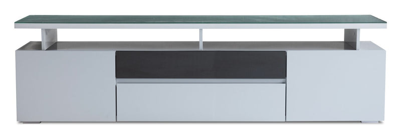 Adam 78\" Modern TV Stand with Storage and Cable Management for TVs up to 85\"- Grey